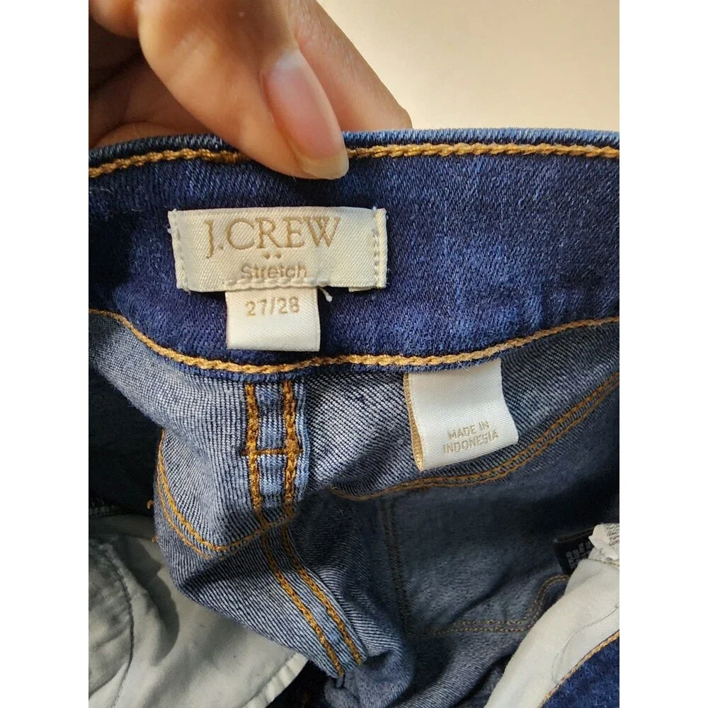 J. Crew Stretch Skinny Jeans Womens 28 Dark Wash Low Rise Denim